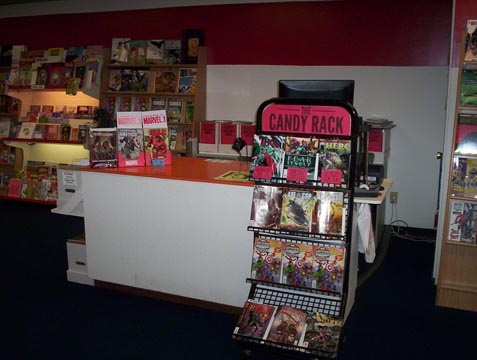 Counter and featured titles.